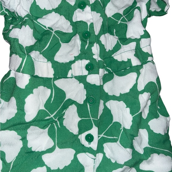 Diane Von Furstenberg Kids jumpsuit Ginkgo Green Leaf 2T - Picture 6 of 7